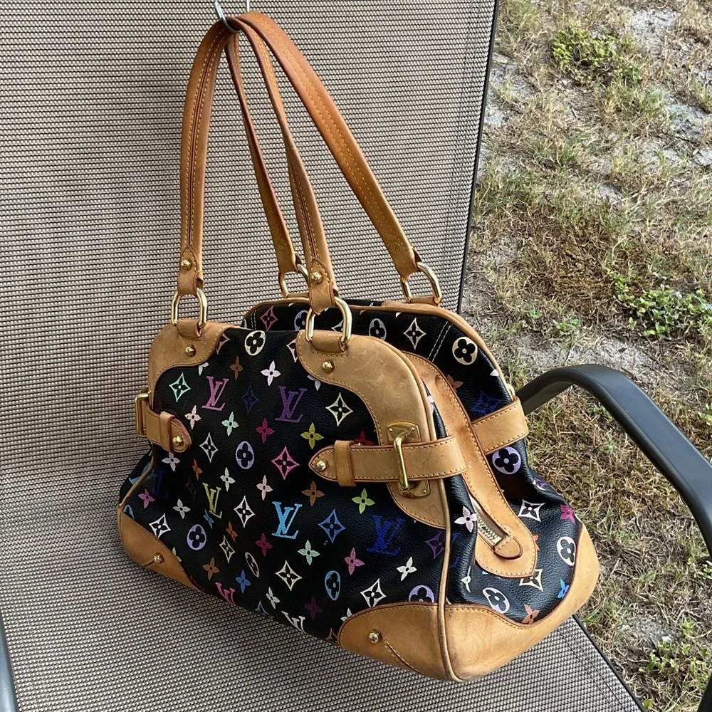 🌟Louis Vuitton🌟black multi Murakami Claudia AS4088